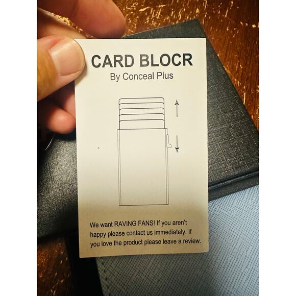 CONCEAL PLUS Card Blocr Small Powder Blue RFID Wallet Slim Compact Wallet - Picture 4 of 11